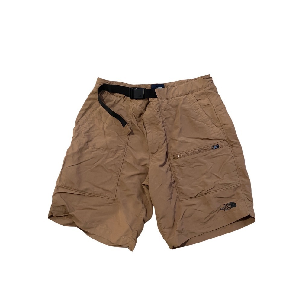 The North Face FlashDry Mens Hiking Shorts Brown Size 32 Belted Cargo Utility
